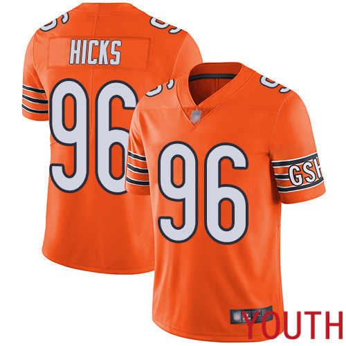 Chicago Bears Limited Orange Youth Akiem Hicks Alternate Jersey NFL Football 96 Vapor Untouchable